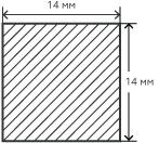 Квадрат нержавеющий  14 мм. 12Х18Н10Т горячекатаный , матовый
